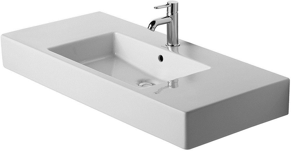 Duravit Vero Waschbecken 105x49 cm rechteckig Klassisch-mit Blatt weiß glanz 0329100000