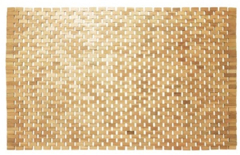 Sealskin Woodblock Badteppich 90x52 cm rechteckig braun 293324274