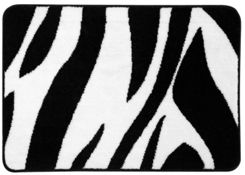 Sealskin Safari Badteppich 90x60 cm rechteckig weiß-schwarz 293553619