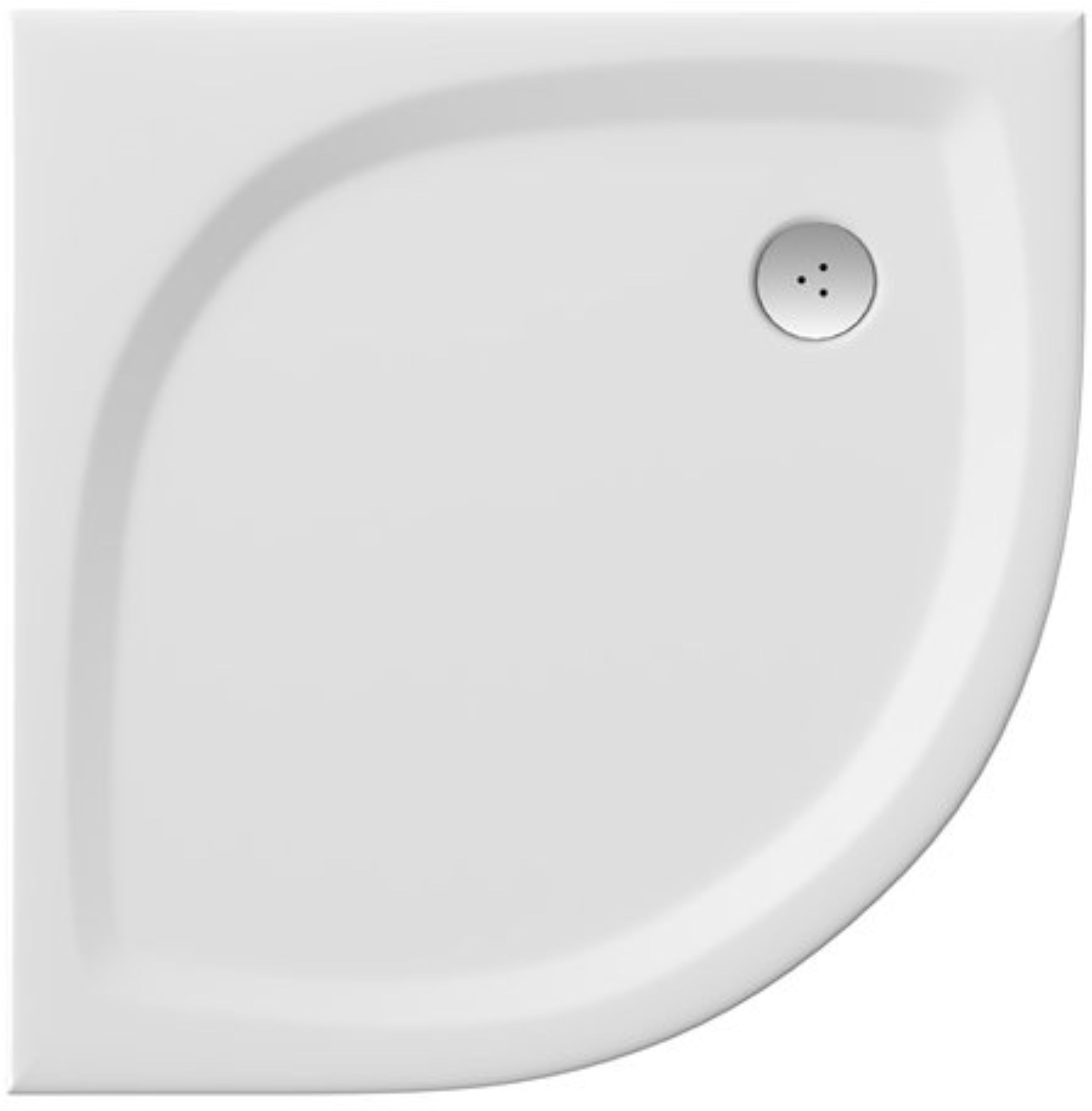 Ravak Elipso Pro Halbrunde Duschwanne 90x90 cm weiß XA237711010