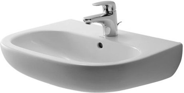 Duravit D-Code Waschbecken 55x43 cm halbrund Klassisch weiß glanz 23105500002