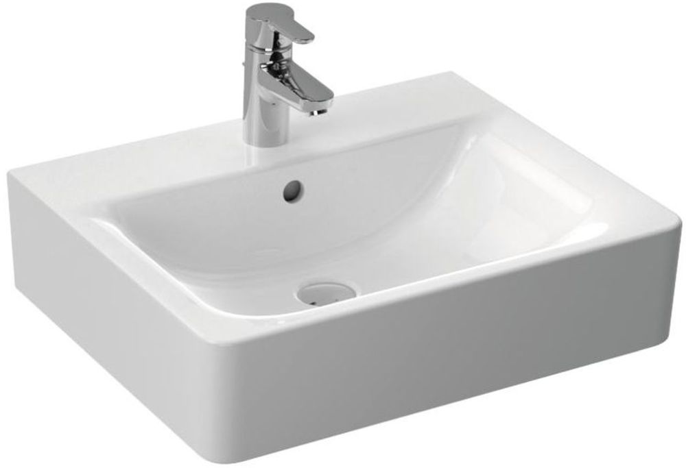 Ideal Standard Connect Waschbecken 55x46 cm rechteckig Klassisch-Möbel weiß glanz E784401