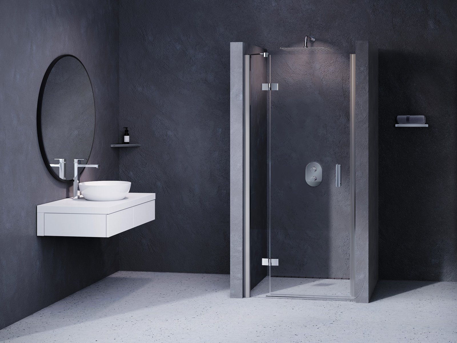 Ravak SmartLine Duschtüren 100 cm aufklappbar chrom Glanz/durchsichtiges Glas 0SLABA00Z1