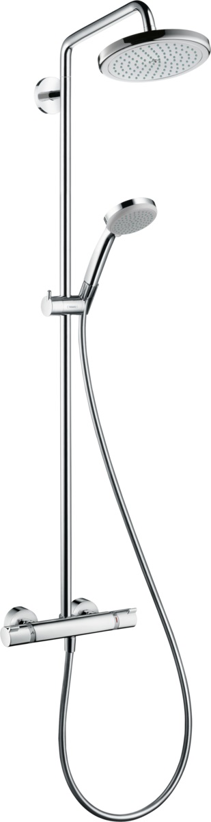 Hansgrohe Croma Duschset Wandmontage mit Thermostat chrom 27188000