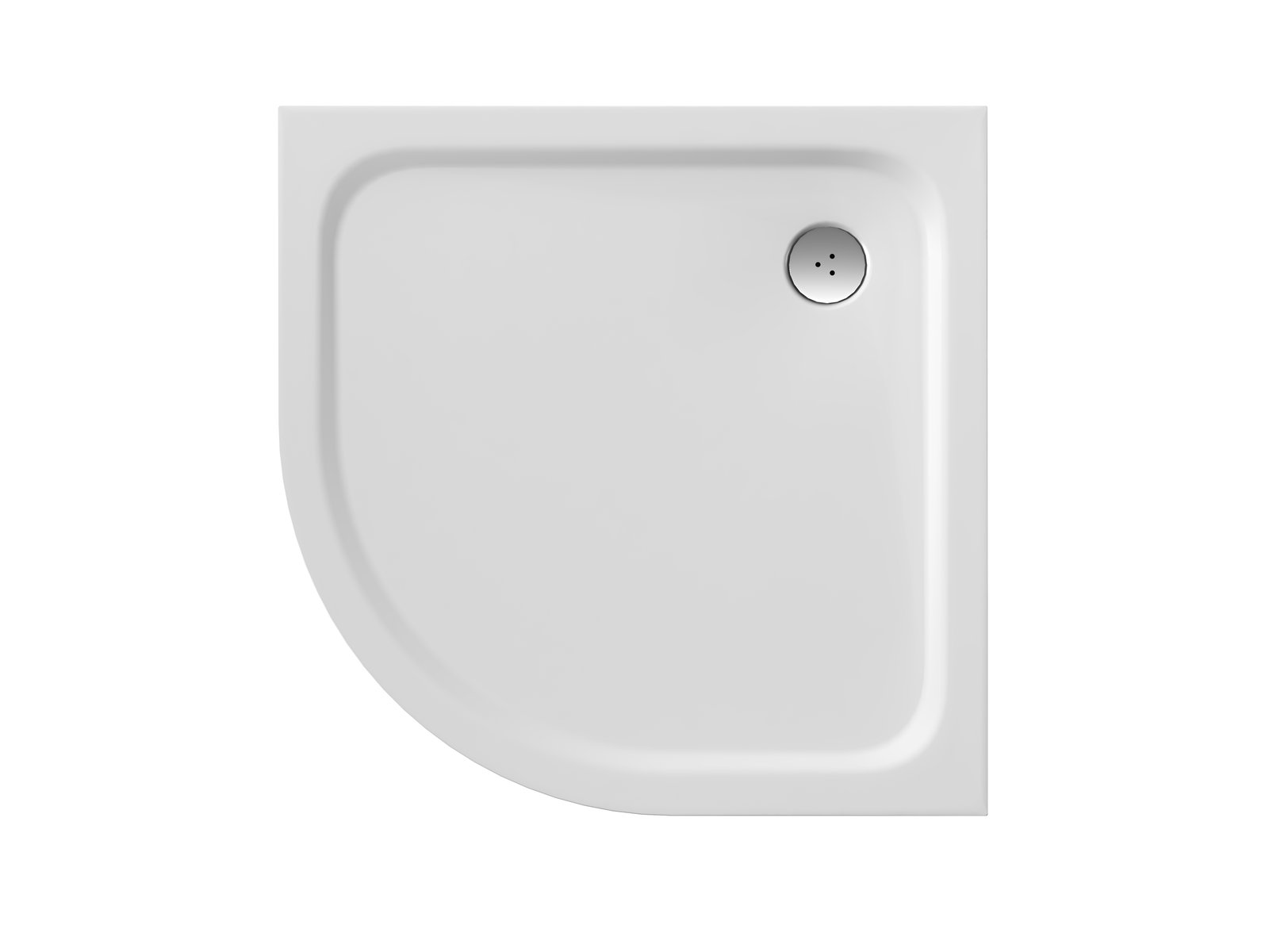 Ravak Elipso Pro Halbrunde Duschwanne 80x80 cm weiß XA244401010