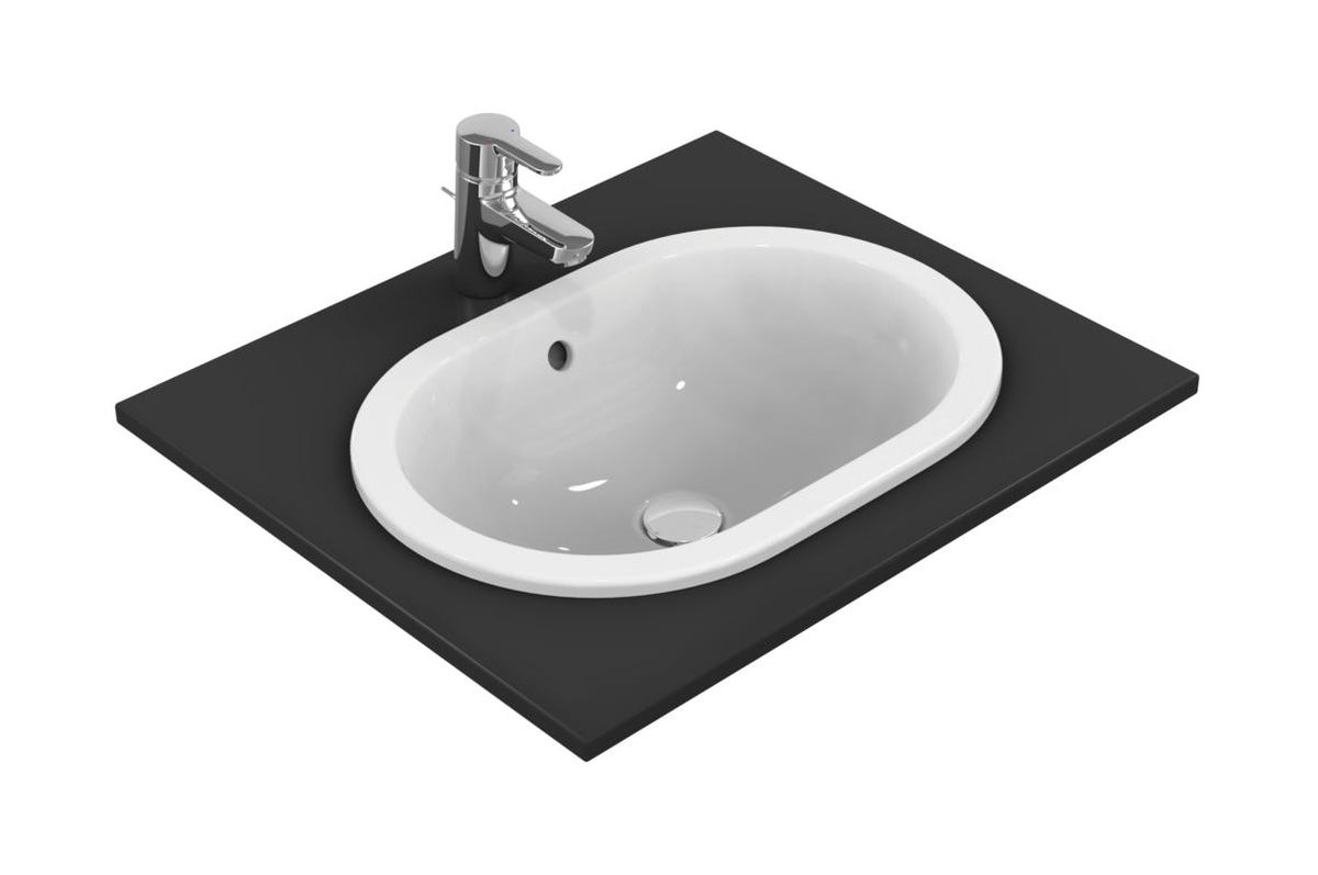 Ideal Standard Connect Waschbecken 48x35 cm oval Einbauwaschbecken weiß glanz E504501