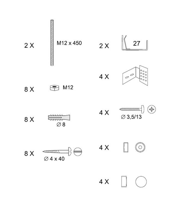Ravak Avocado Schürzenkit B28000000N