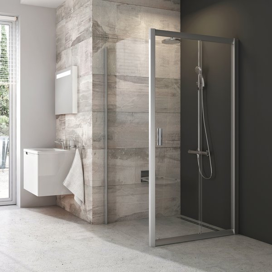 Ravak Blix Duschtüren 100 cm Schiebe- aluminium Glanz/durchsichtiges Glas 0PVA0C00Z1