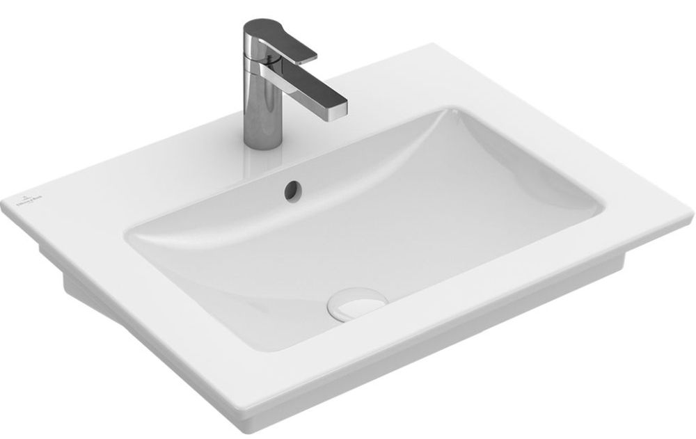 Villeroy & Boch Venticello Waschbecken 65x50 cm rechteckig Klassisch-Möbel weiß glanz 412467R1
