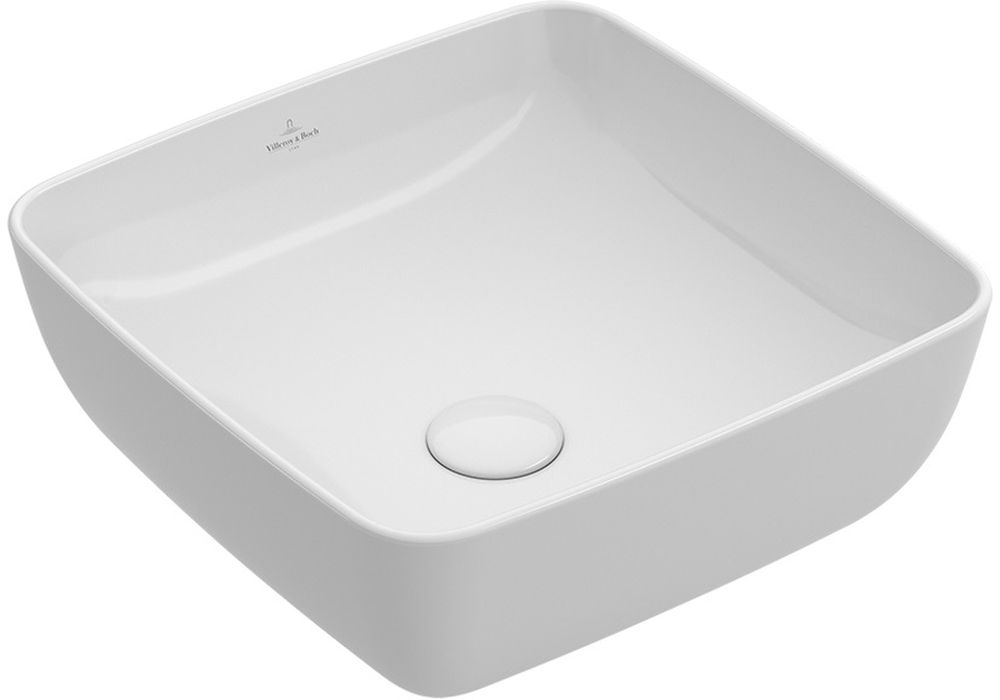 Villeroy & Boch Artis Waschbecken 41x41 cm quadratisch Aufsatzwaschbecken weiß glanz 417841R1