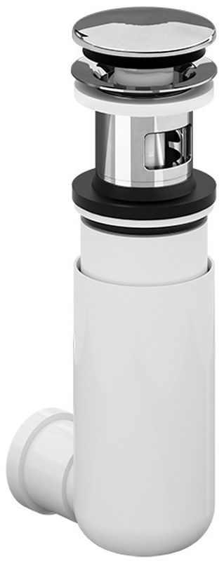 Villeroy & Boch Easy Access Siphon für Waschbecken flaschen chrom-weiß 92198800