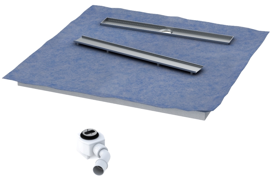 Schedpol Base bodengleiche Duschwanne 100 cm chrom 10.003/OLKB/CH
