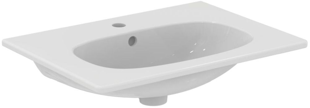 Ideal Standard Tesi Waschbecken 62.5x45 cm rechteckig Klassisch-Möbel-mit Blatt weiß glanz T351001