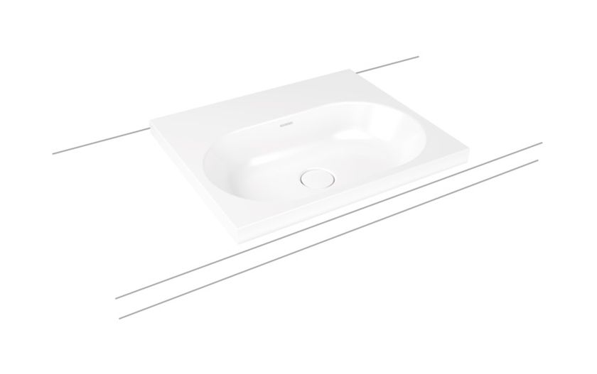 Kaldewei Centro Waschbecken 60x50 cm rechteckig Einbauwaschbecken weiß glanz 902806013001