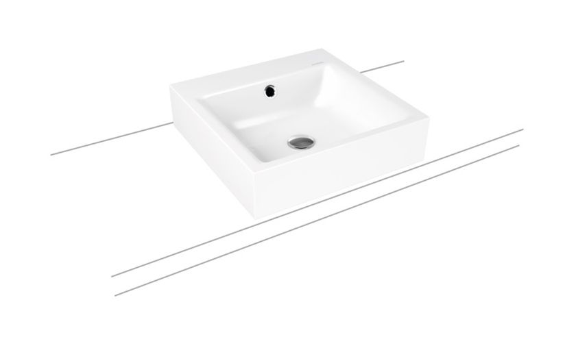 Kaldewei Puro Waschbecken 46x46 cm quadratisch Aufsatzwaschbecken weiß glanz 900606013001