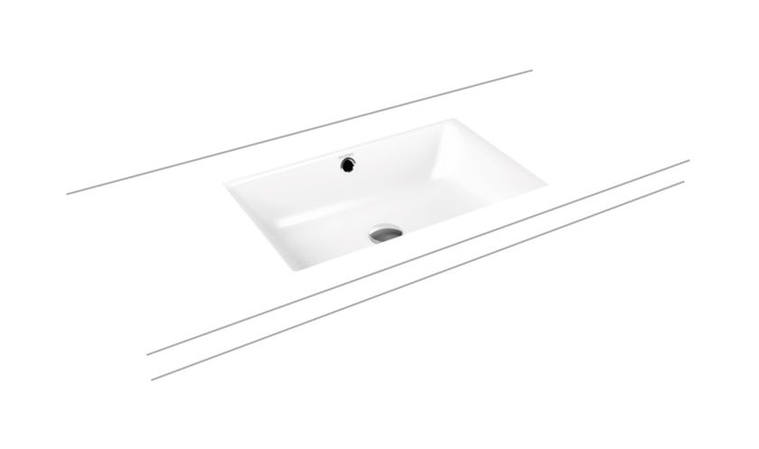 Kaldewei Puro Waschbecken 60x38.5 cm rechteckig Unterbauwaschbecken weiß glanz 901006003001