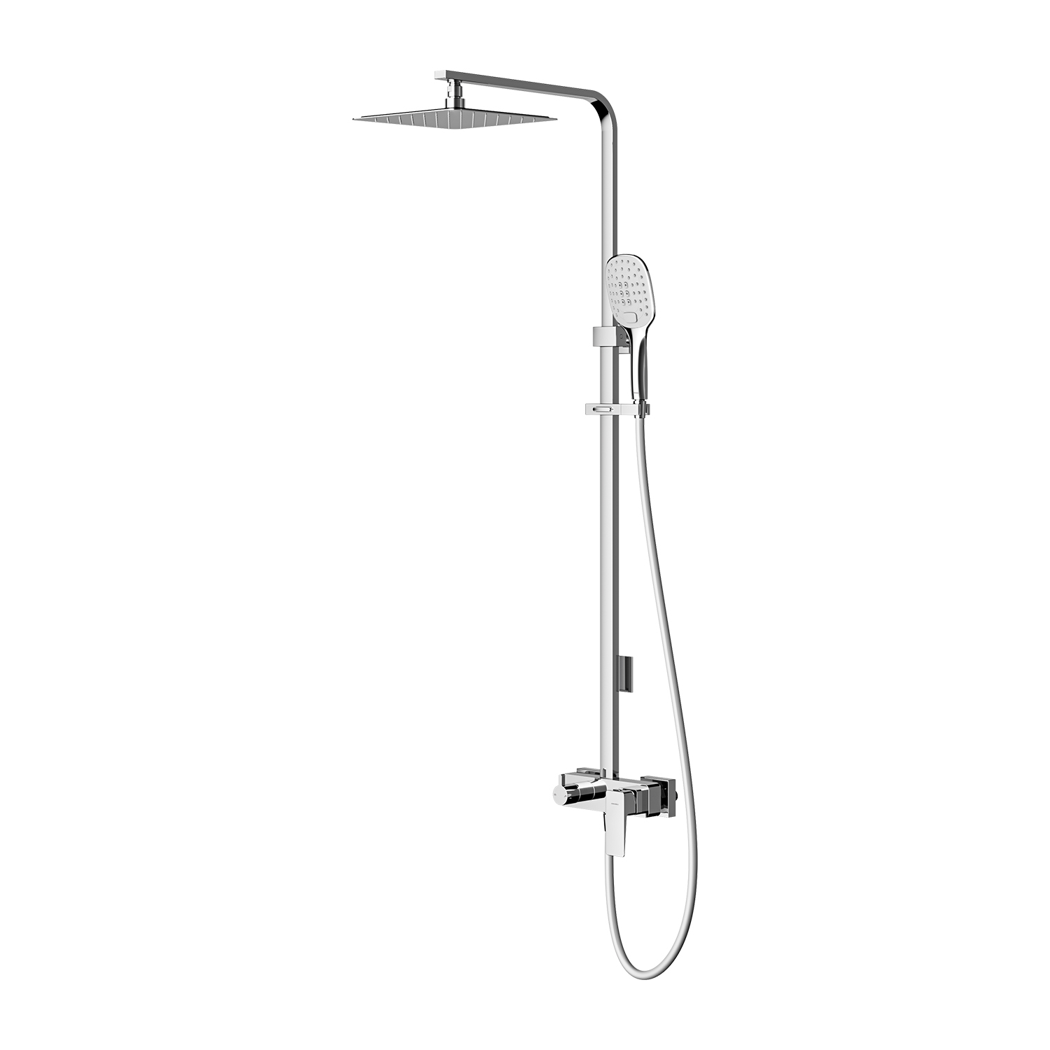 Omnires Parma Duschset Wandmontage mit Kopfbrause chrom PM7444CR