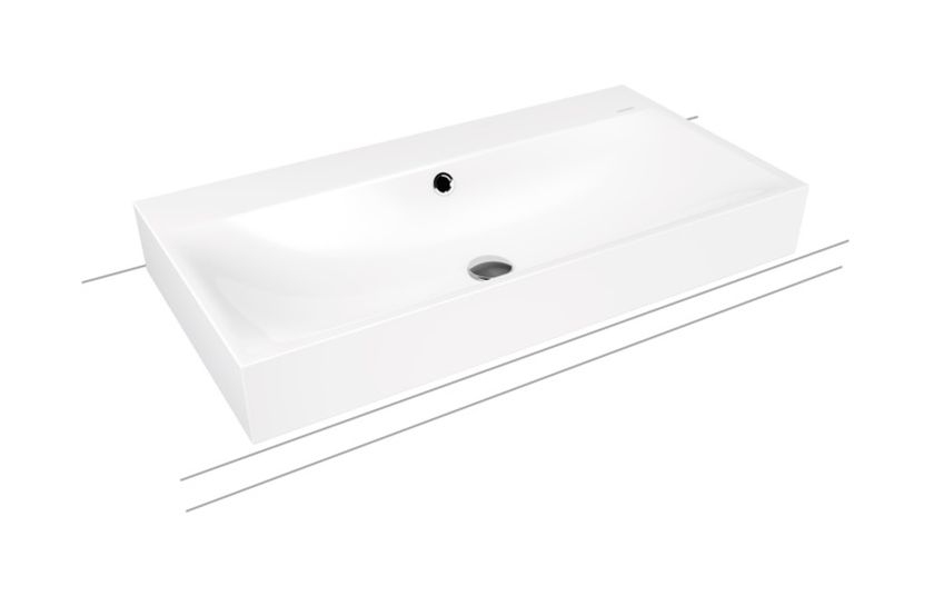 Kaldewei Silenio Waschbecken 90x46 cm rechteckig Aufsatzwaschbecken weiß glanz 904206013001