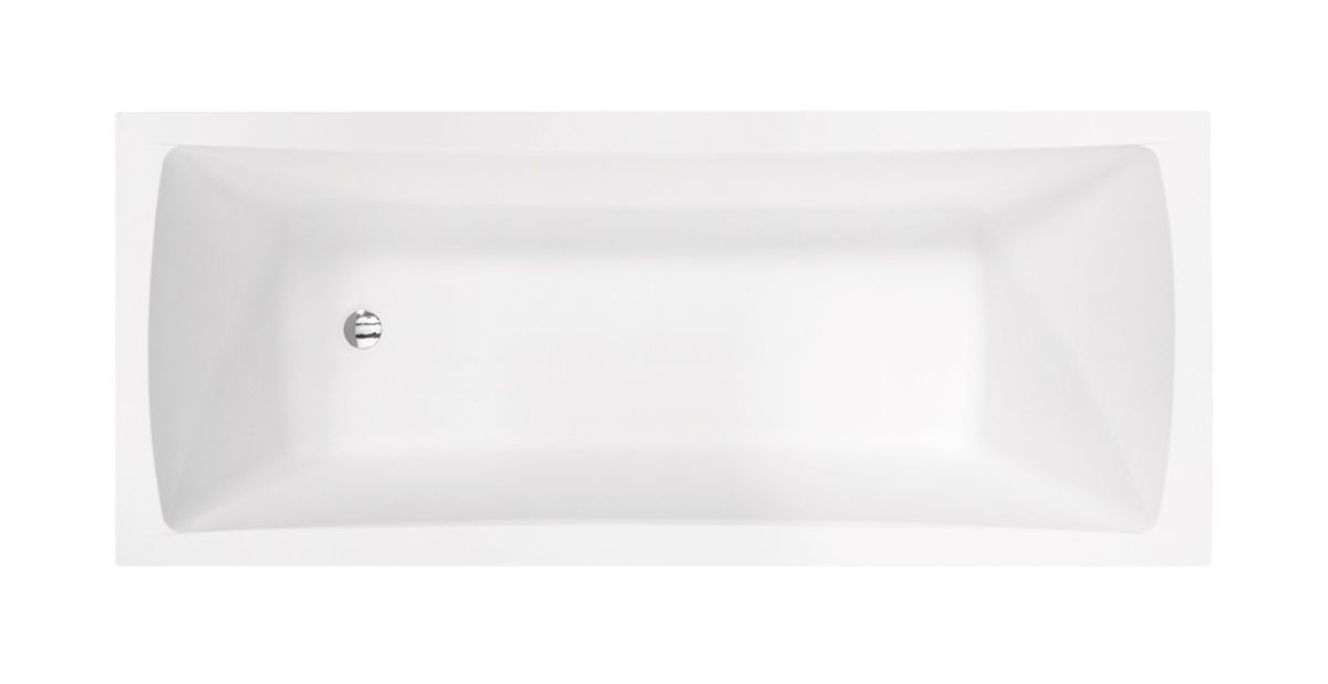 Besco Optima Rechteckige Badewanne 170x70 cm weiß #WAO-170-PK