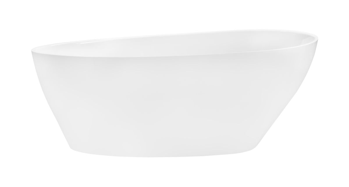 Besco Goya Freistehende Badewanne 160x70.6 cm oval weiß #WMD-160-G