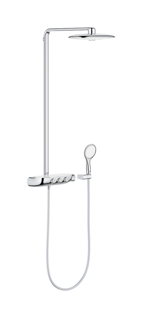 Grohe Rainshower Duschset Wandmontage mit Thermostat mit Kopfbrause StarLight Chrom 26250LS0