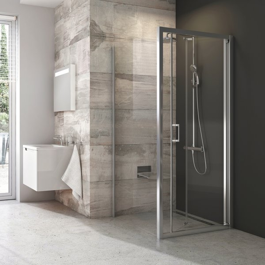 Ravak Blix Duschwand 80 cm aluminium Glanz/durchsichtiges Glas X93H40C00Z1