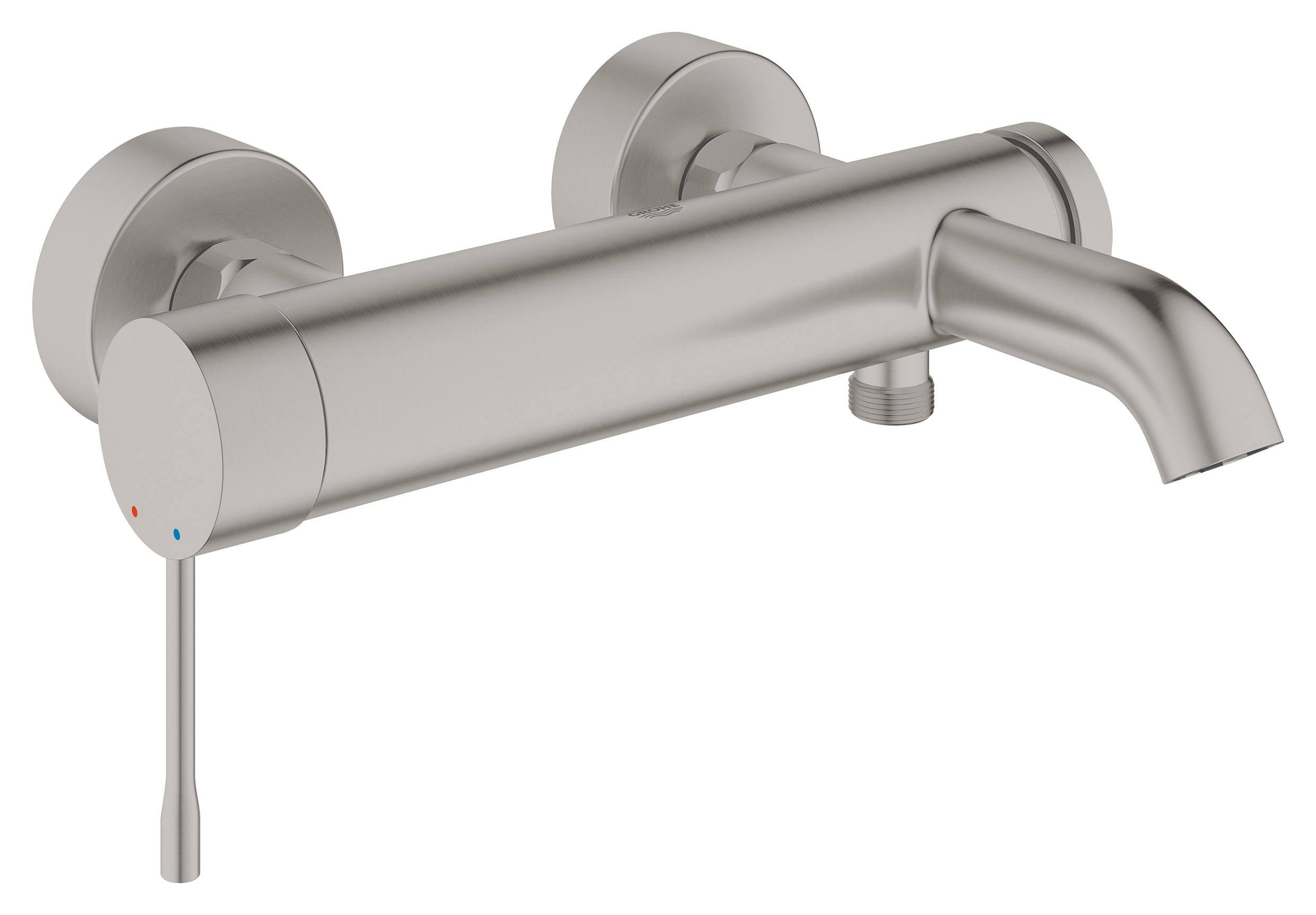 Grohe Essence Badewannen- und Duscharmatur Wandmontage SuperSteel 33624DC1