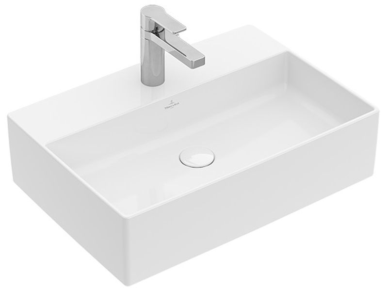 Villeroy & Boch Memento 2.0 Waschbecken 50x42 cm rechteckig Aufsatzwaschbecken weiß glanz 4A0750R1
