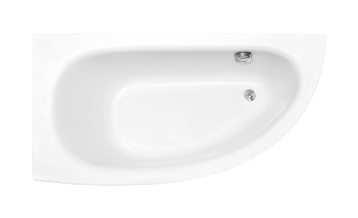 Besco Milena Eckbadewanne 149.5x74.5 cm linksseitig weiß #WAM-150-NL$