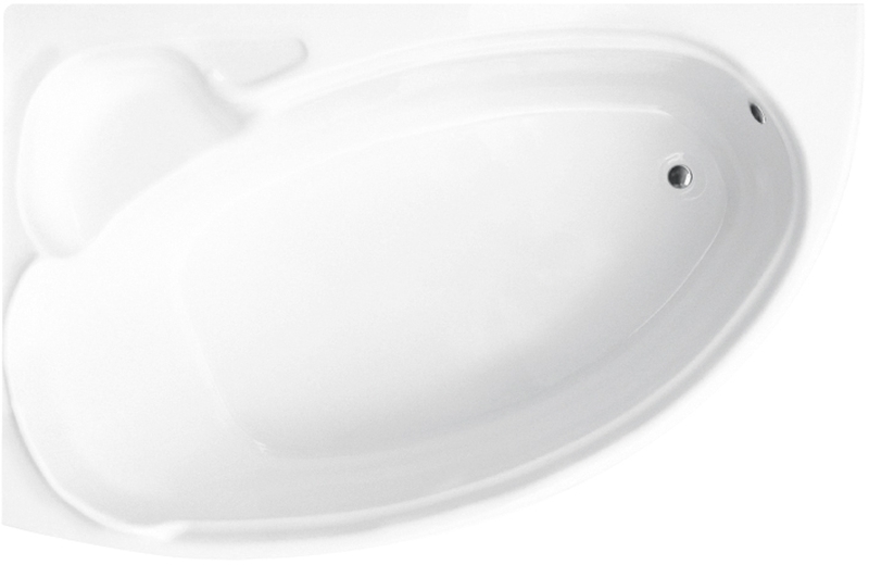 Besco Finezja Nova Eckbadewanne 154.5x95 cm linksseitig weiß #WAF-155-NL