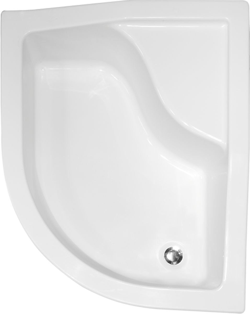 Besco Maxi Halbrunde Duschwanne 120x85 cm weiß #BAM-120-NL