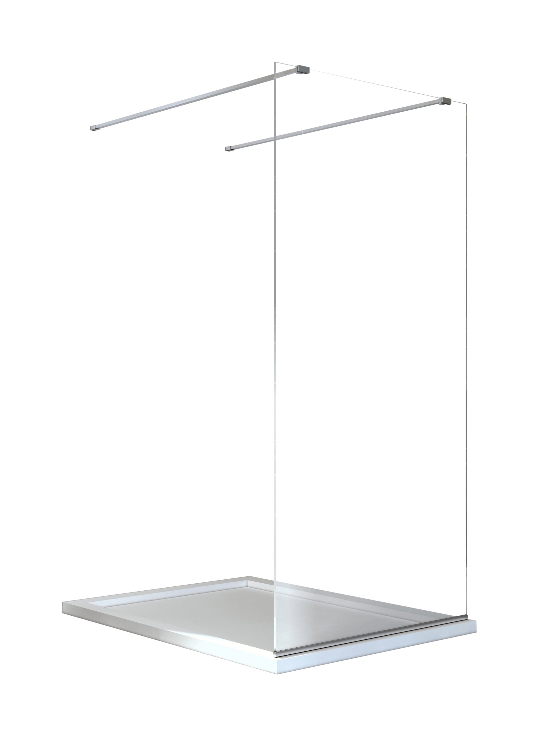 Besco Aveo Duschwand 100 cm chrom Glanz/durchsichtiges Glas AVD-100-195C