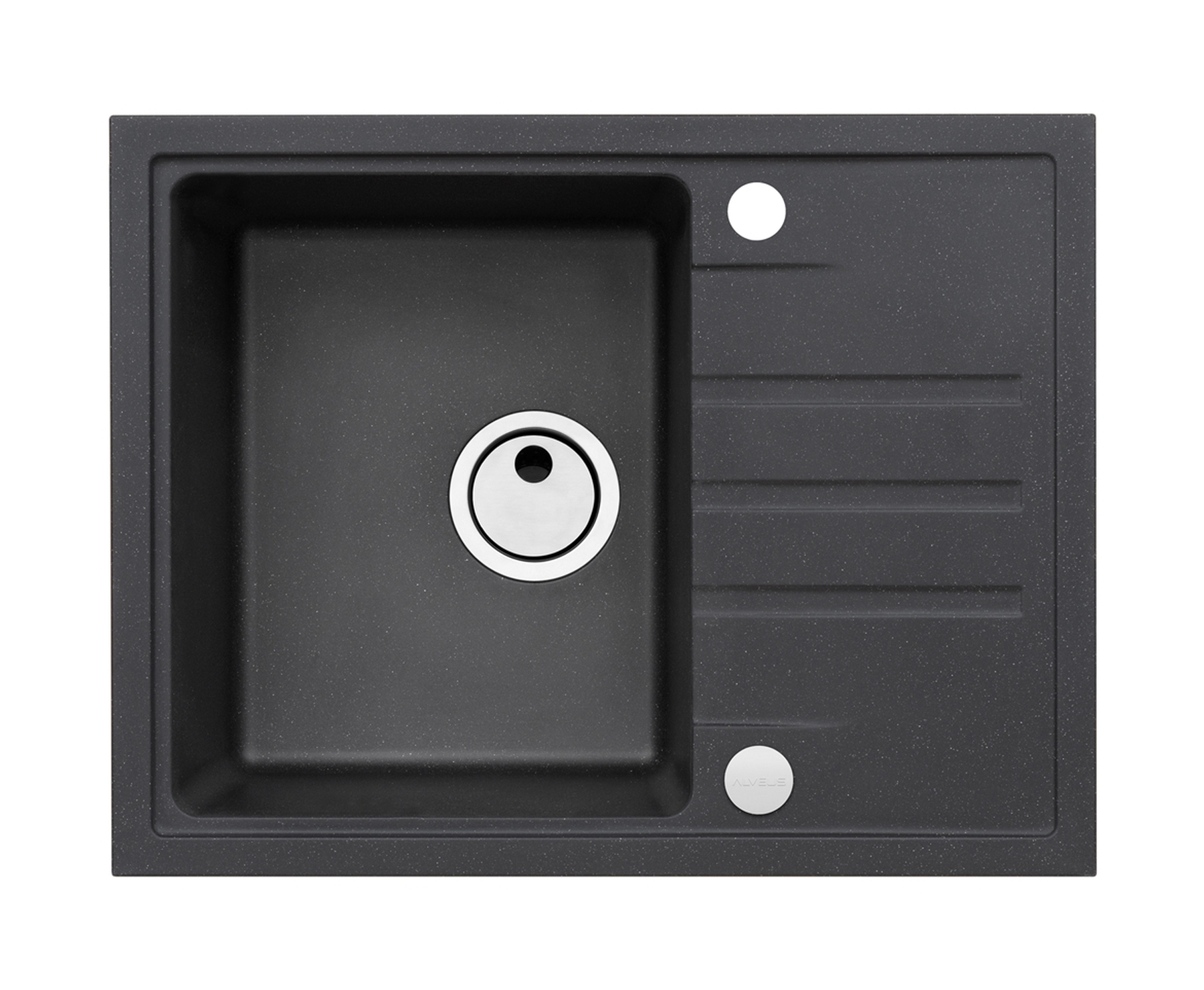 Alveus Intermezzo Granitspüle 62x48 cm schwarz 1303091