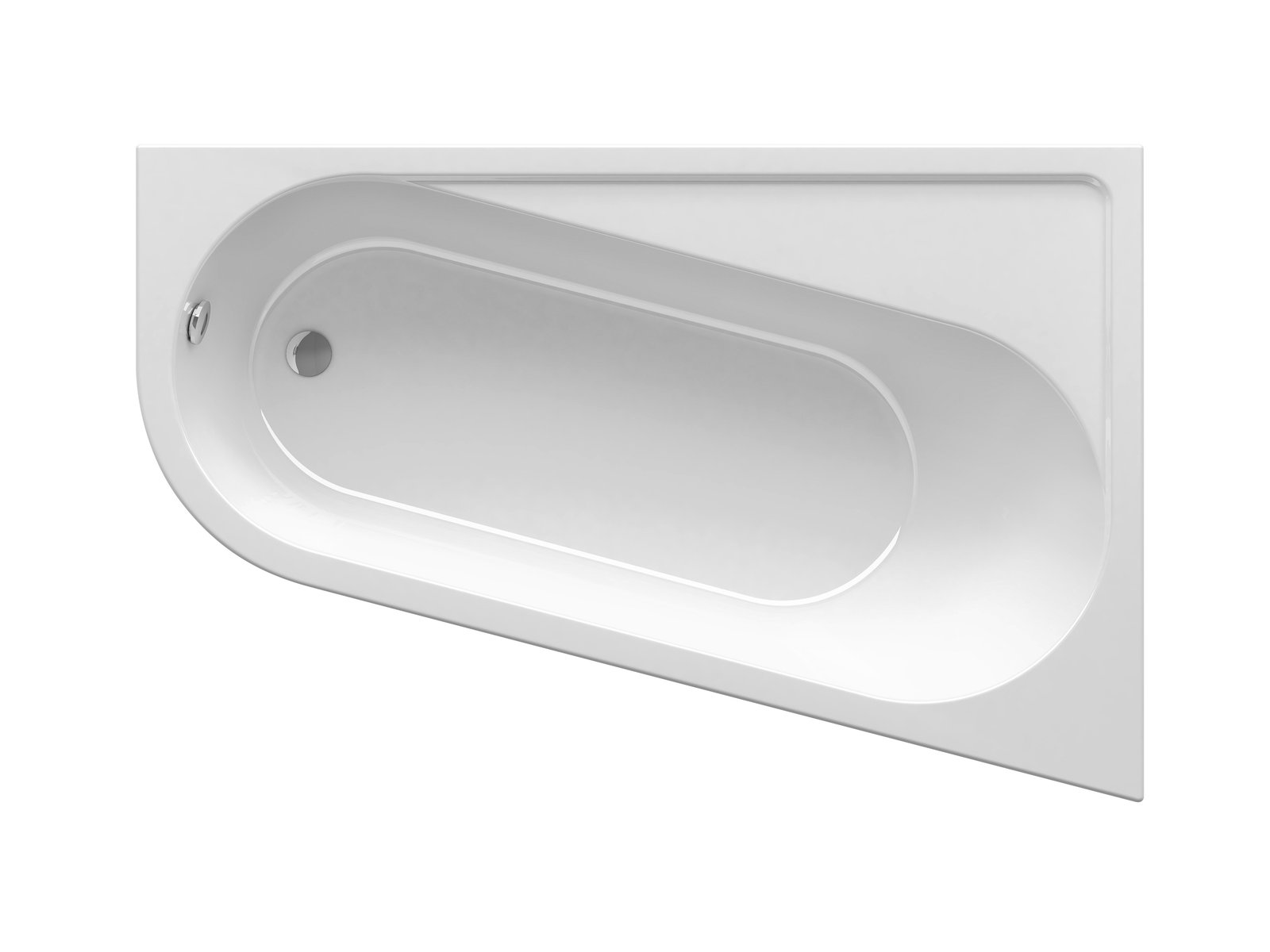 Ravak Chrome Eckbadewanne 170x105 cm rechtsseitig weiß CA41000000