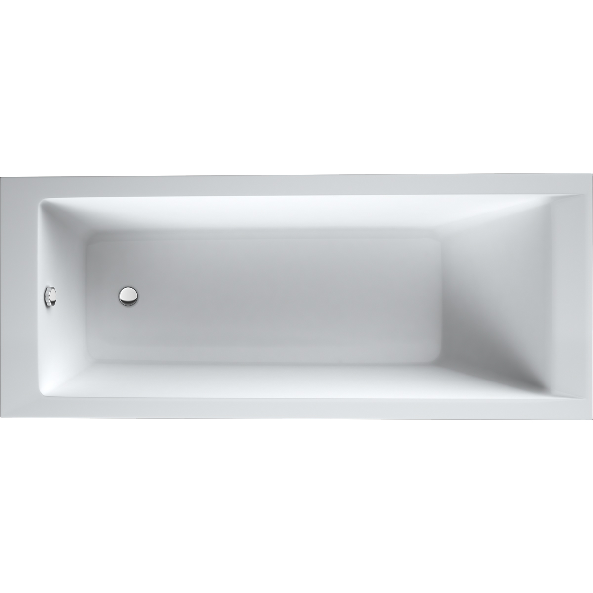 Oltens Langfoss Rechteckige Badewanne 150x70 cm weiß 10002000