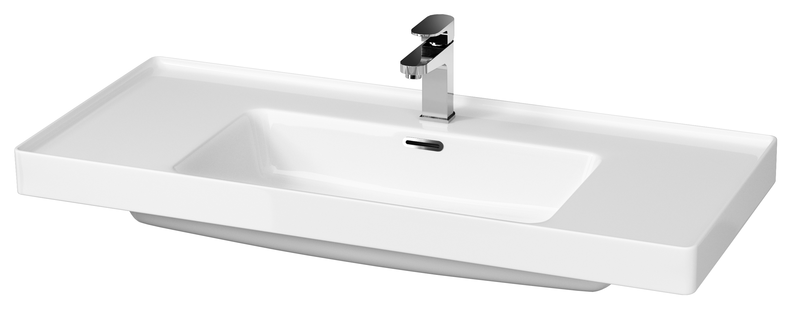 Cersanit Crea Waschbecken 101x46 cm rechteckig Möbel weiß glanz K114-018