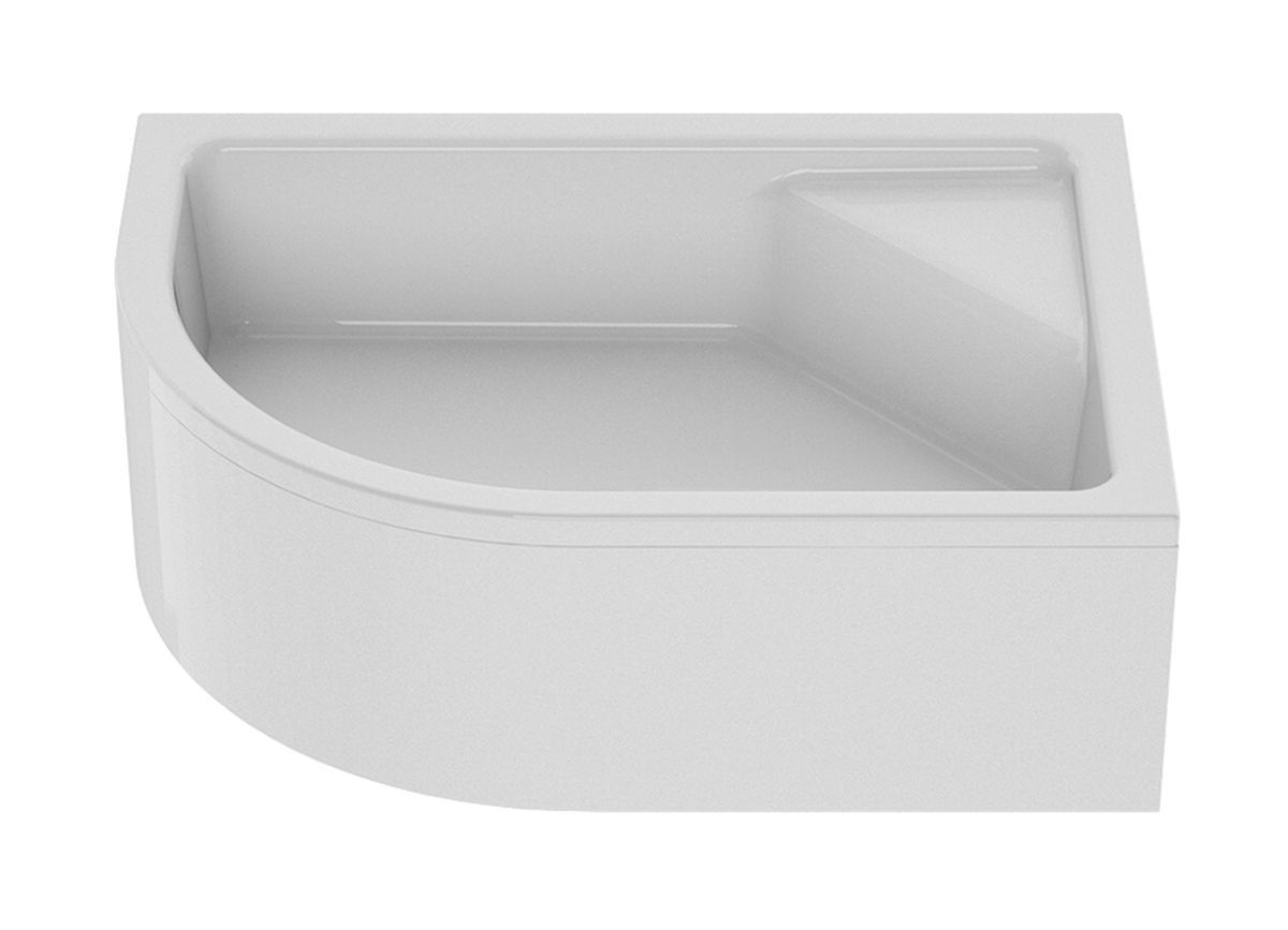 New Trendy New Maxima Halbrunde Duschwanne 100x80 cm weiß B-0387