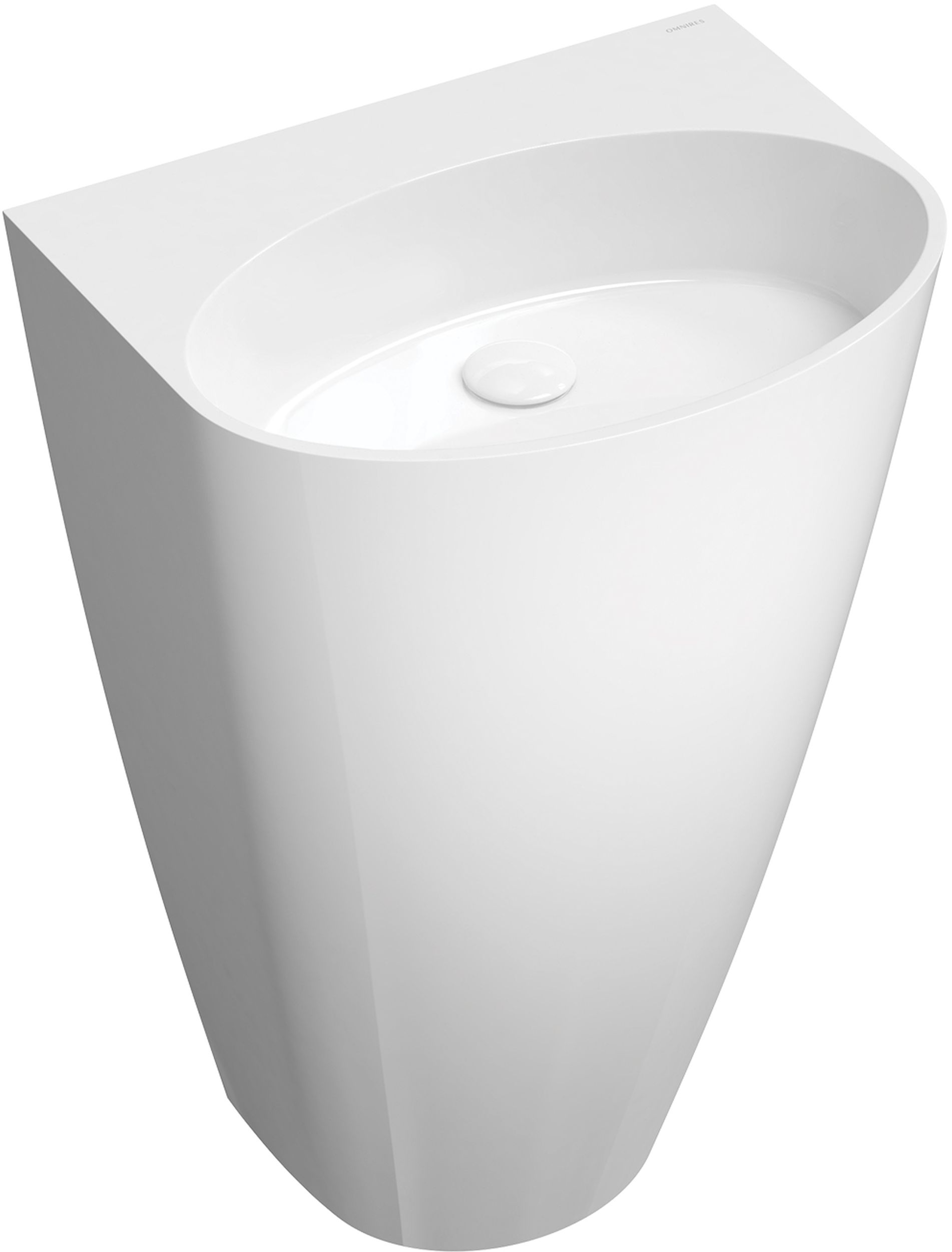 Omnires Siena M+ Waschbecken 55x43 cm oval Freistehend weiß glanz SIENAUWBOBP