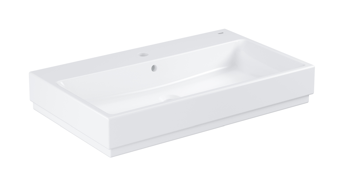 Grohe Cube Ceramic Waschbecken 80x49 cm rechteckig Aufsatzwaschbecken weiß glanz 3947600H