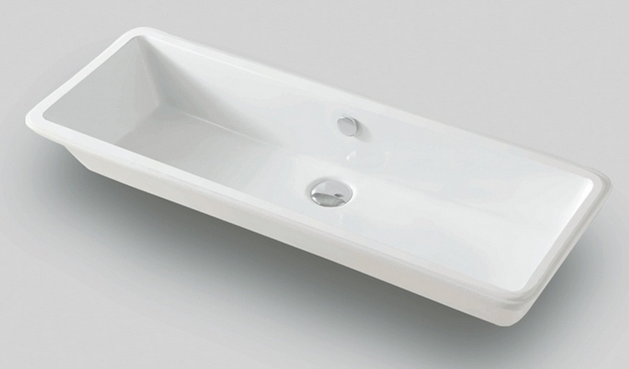 Art Ceram Gea Waschbecken 90x33 cm rechteckig Unterbauwaschbecken weiß glanz GEL00201;00