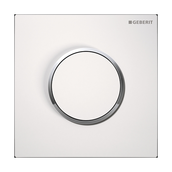 Geberit Typ 10 Betätigungsplatte für Urinal glänzender Chrom-weiß 116.015.KJ.1