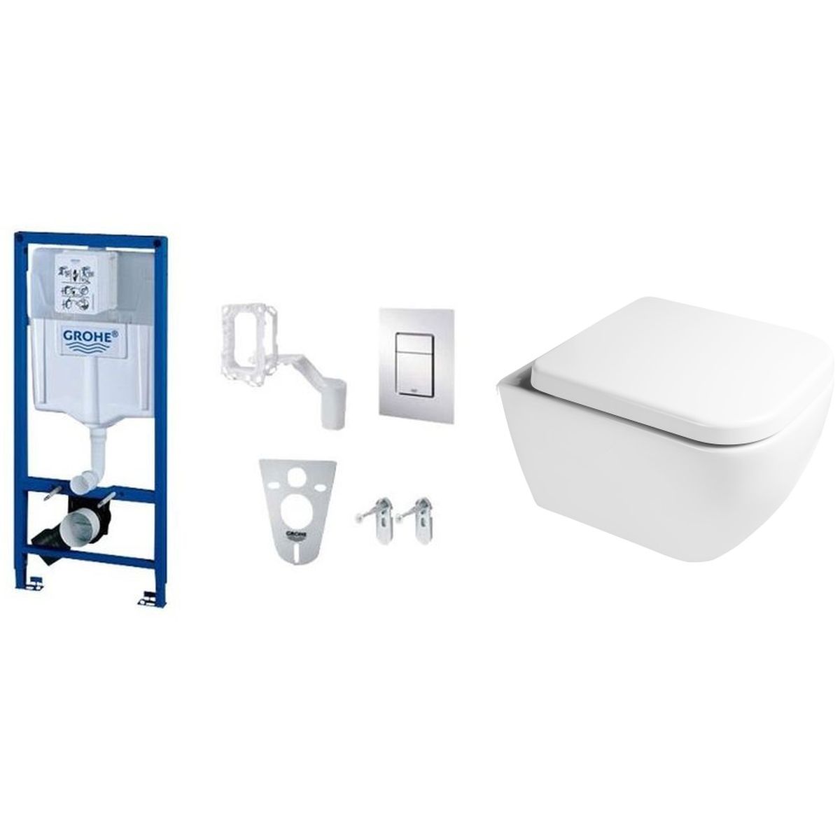 Set Unterputzrahmen Grohe Rapid SL 38827000, WC-Becken Oltens Vernal 42002000, 45103000