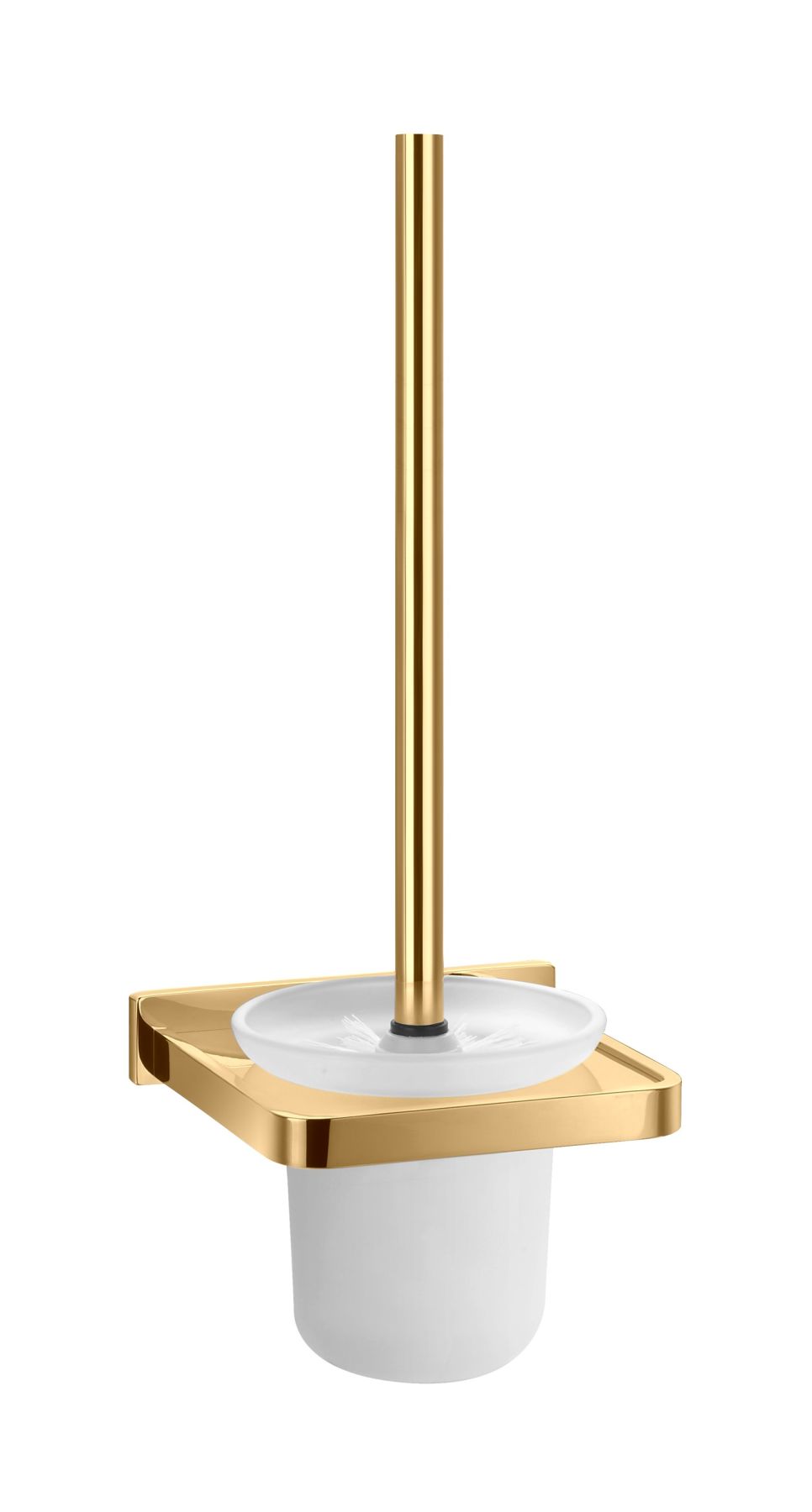 Omnires Darling Toilettenbürstengarnitur zum Schrauben glas-gold DA70620GL