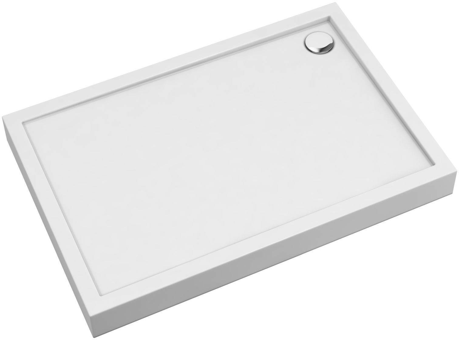 Omnires Camden Rechteckige Duschwanne 140x80 cm weiß CAMDEN80/140/PBP