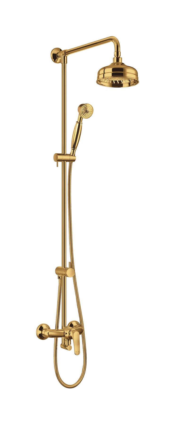 Omnires Art Deco Duschset Wandmontage gold AD5144GL