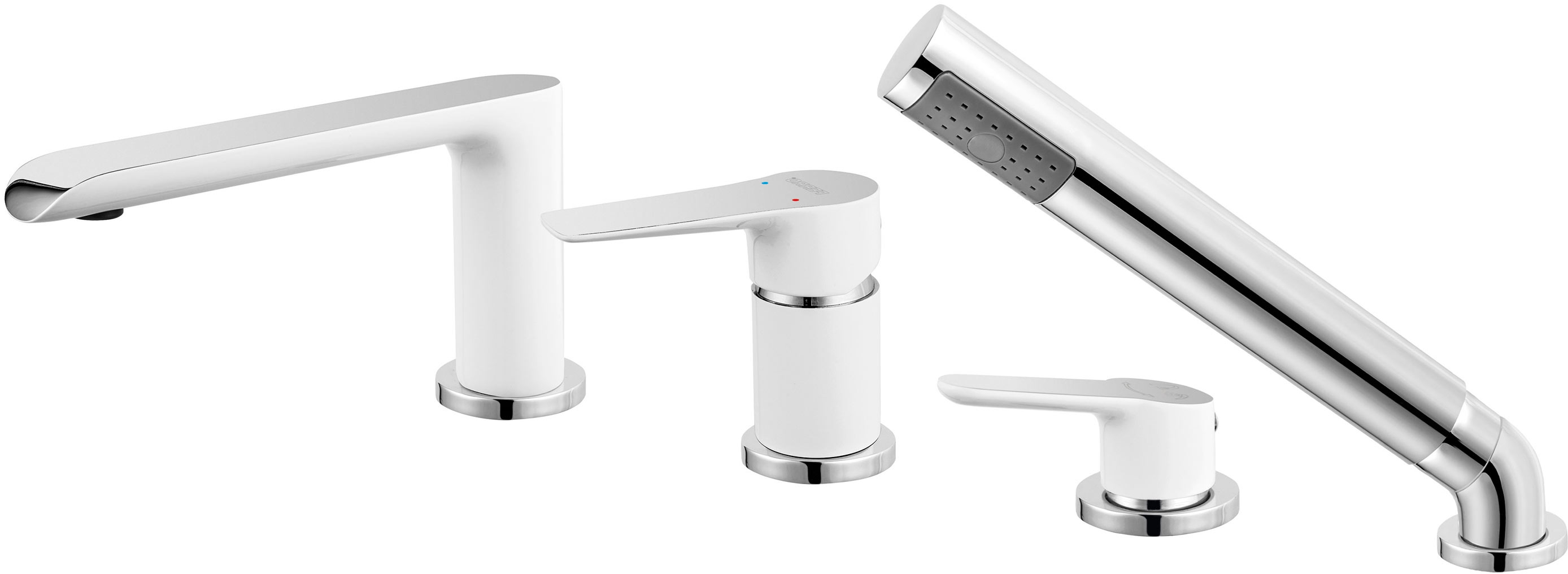Ferro Adore White badewannen- und duscharmatur awannenmontiert chrom-weiß BDR11A