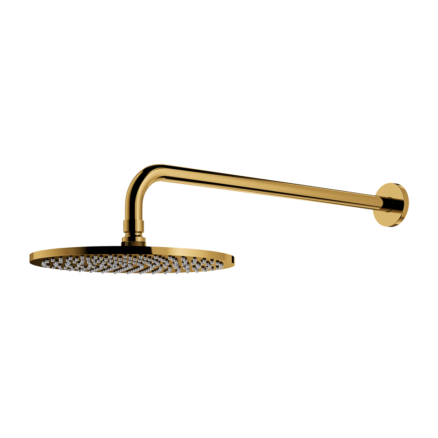 Omnires SlimLine Kopfbrause mit Brausearm 25.4x25.4 cm rund gold WGSET1GL