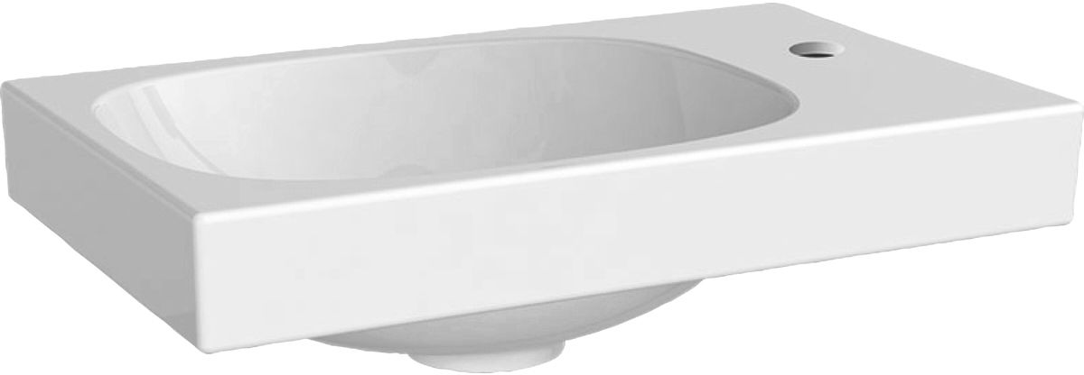 Geberit Acanto Waschbecken 40x25 cm rechteckig Klassisch-Möbel weiß glanz 500.635.01.2