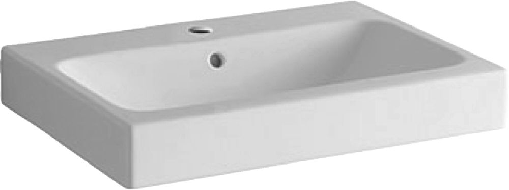 Geberit iCon Waschbecken 60x48.5 cm rechteckig Klassisch-Möbel weiß glanz 124060000