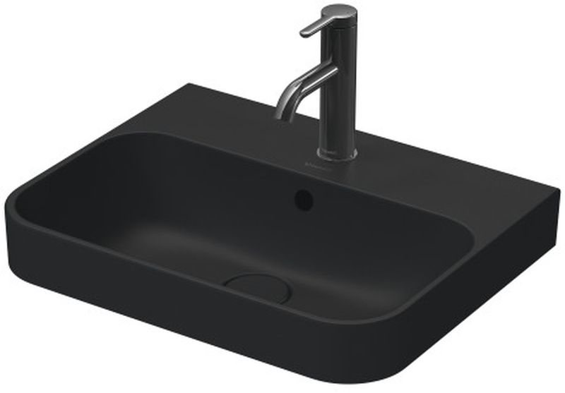 Duravit Happy D.2 Waschbecken 50x40 cm rechteckig Aufsatzwaschbecken anthrazit matte 2360501300